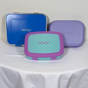 Bentgo Kids Lunch Box Set - Blue, Purple, and Teal